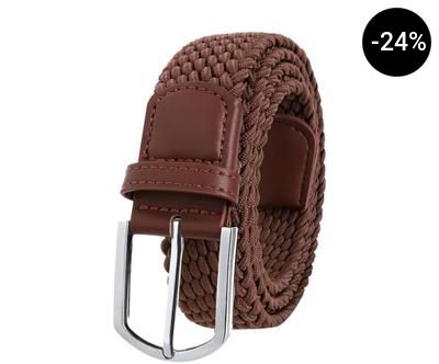 Pásek Braided Belt Brown