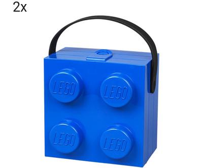 Sada 2 krabiček na svačinu s uchem LEGO® Blue