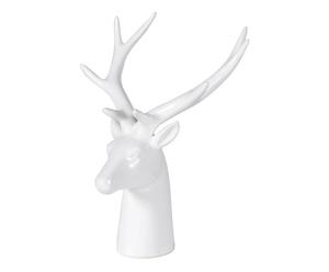Dekorace „Cermaic Deer White”, 13 x 10 x 17 cm