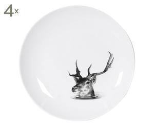 Sada 4 talířů „Reindeer”, Ø 20 cm