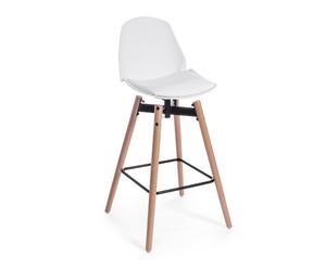 Barová židle „Arsenal White”, 40 x 50 x 104 cm