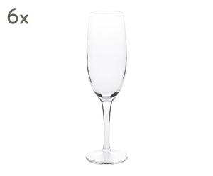Sada 6 skleniček na šampaňské „Gloss”, obj. 170 ml