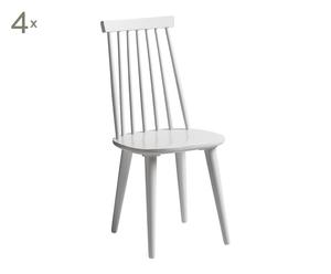 Sada 4 židlí „Herning White”, 43 x 47 x 92 cm