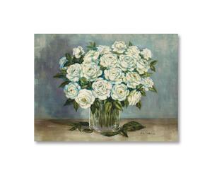 Leinwanddruck Weiße Rosen, 80 x 60 cm