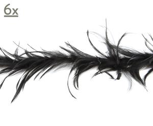 Federgirlanden Feather, 6 Stu00fcck, schwarz