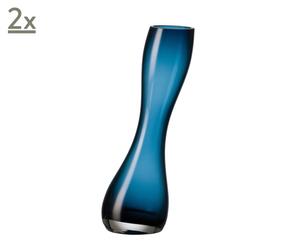 Vasen Beat, 2 Stück, blau, H 25 cm