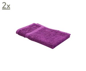 Handtuch-Set Silk Touch, 2 Stück, violett, 30 x 50 cm 