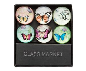 Glasmagnet-Set BUTTERFLY MINI, 6-tlg.