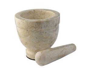 Mörser-Set Pottery I, 2-tlg., crème, Ø 10 cm