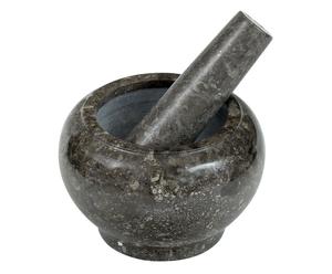 Mörser-Set Pottery II, 2-tlg., grau, Ø 10 cm