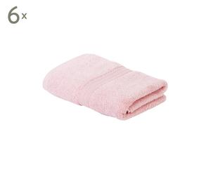 Handtücher Plush, 6 Stück, rosa, 100 x 50 cm