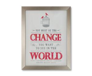 Kunstdruck Change World, B 30 x H 40 cm