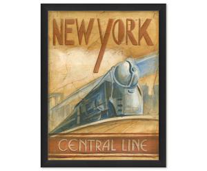 Fineart-Druck New York Central Line, B 30 x H 40 cm