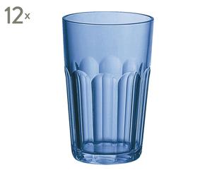 Trinkgläser Happy Hour, blau, 12 Stück