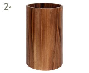 Zahnputzbecher Timber Craft, 2 Stück