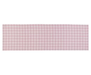 Tischlu00e4ufer Rut, rosa/weiu00df, 47 x 150 cm