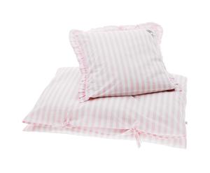 Babybettwäsche-Garnitur Pink Stripe, 2-tlg., 80 x 65 cm