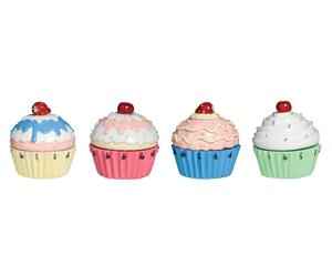 Küchenuhren-Set Cupcake, 4-tlg.