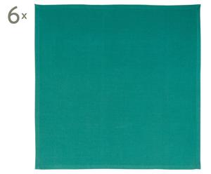 Baumwollservietten FLANDRE, 6 Stück, grün, 50 x 50 cm
