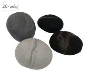 Handgefertigte Deko-Steine Pebbles, 20 Stück, groß