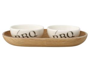 Fine Bone China-Dipschalen-Set Urban Nature BBQ 3-tlg., Ø 7 cm