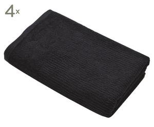 Handtücher Ameera, 4 Stück, schwarz, 50 x 100 cm