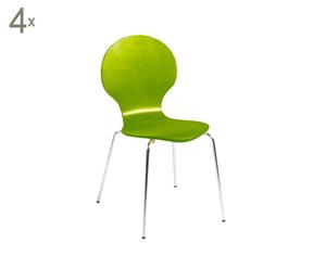 Stühle Louie, 4 Stück, grün