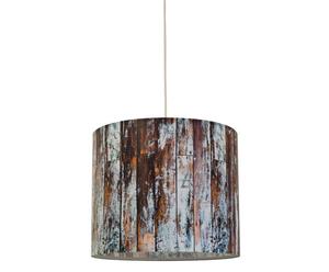 Lampenschirm Wood/Blaugrau, Ø 40 cm