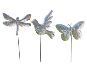 Gartenstäbe mit Schmetterlingen Ursula, 3 Stück, H 110 cm