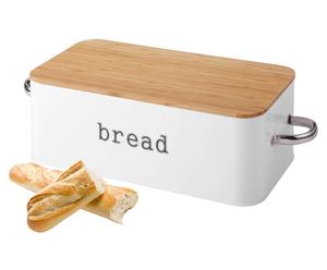 Brotkasten Pane mit Holzdeckel, L 43 cm