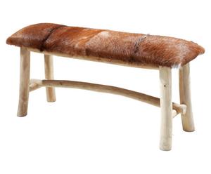 Ziegenfell-Sitzbank Mestone, B 100 cm
