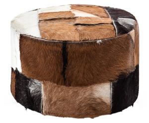 Ziegenfell-Pouf Westby, H 30 cm
