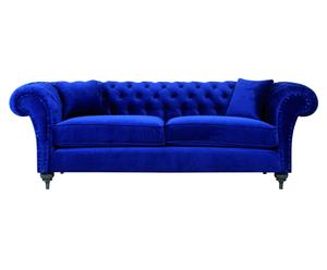 Dreieinhalb-Sitzer-Sofa Jacksonville, blau/dunkelgrau, B 230 cm