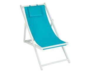 Liegestuhl Relaxation, weiß/blau, B 60 cm