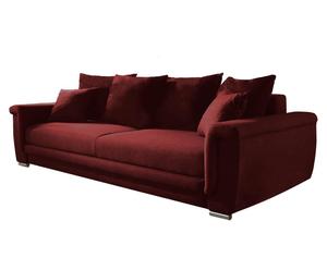 Sofa Boston mit Bettkasten und Bettfunktion, dunkelrot, B 250 cm