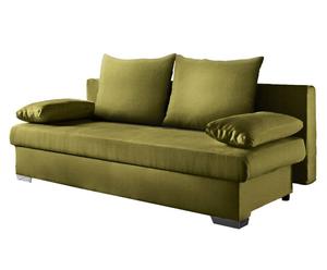 Sofa Portland mit Bettfunktion, grün, B 202 cm