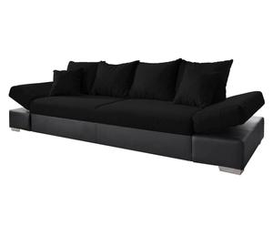 Sofa Miami mit Bettfunktion, schwarz, B 290 cm