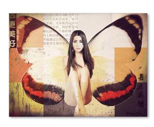 Digitaldruck Butterfly auf Leinwand, 80 x 60 cm