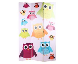 Paravent Owls & Butterflies, beidseitig bedruckt, B 120 cm