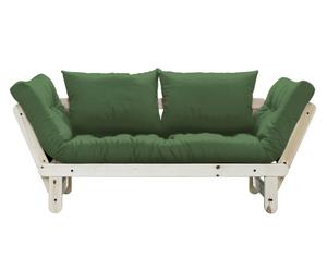 Multifunktionales Futon-Sofa Beat, natur/grün