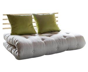 Multifunktionales Futon-Sofa Shin Sano, natur/beige/grün