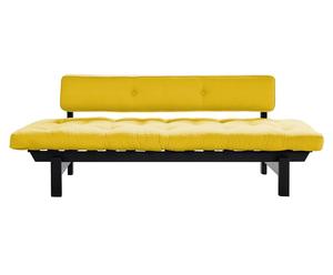 Sofa Dubstep mit Matratze, schwarz/gelb/gelb
