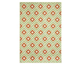 In- & Outdoor-Teppich Arne, grün/orange/beige, 201 x290 cm