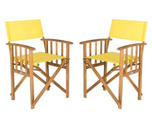 Regie-Stühle Laguna, klappbar, natur/gelb, 2 Stück