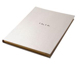 Handgefertigtes Hochzeitsbuch I do, weiß, H 25 cm