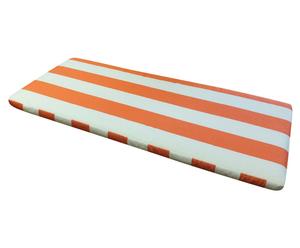 Bankauflage Luca, orange/weiß, 48 x 118 cm