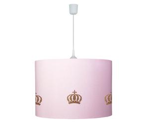 Hängeleuchte Krone de luxe, rosa, Ø 34 cm