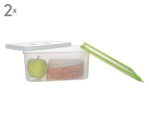 Lunchboxen Cool mit Kühlakku, 2 Stück, L 20 cm