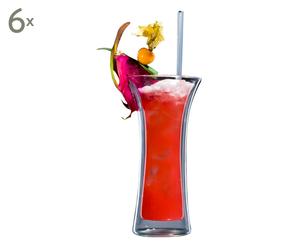 Doppelwandige Cuba Libre-Gläser Bloo Cuba Libre, 6 Stück, H 20 cm