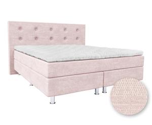 Boxspringbett Sun, Härtegrad 2, rosa, 140 x 200 cm